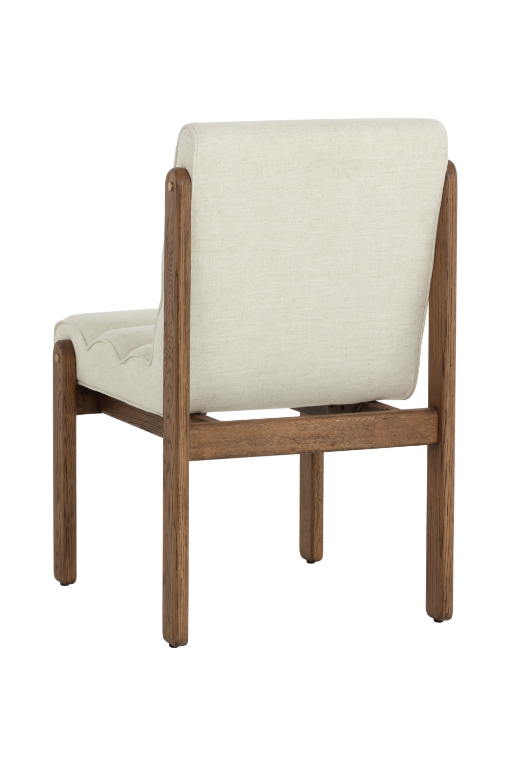 Modern European furniture - Channeled White Fabric Dining Chair - www.oroa.com | Oroa.com