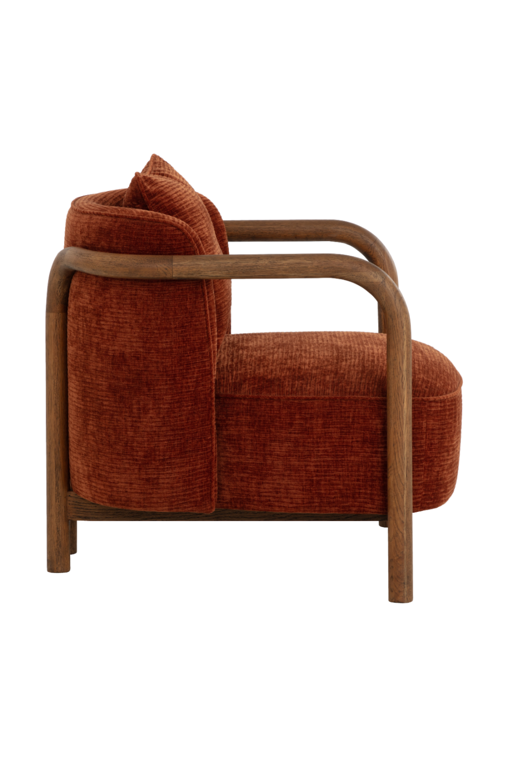 Modern European furniture - Curved Wood Frame Lounge Chair - www.oroa.com | Oroa.com
