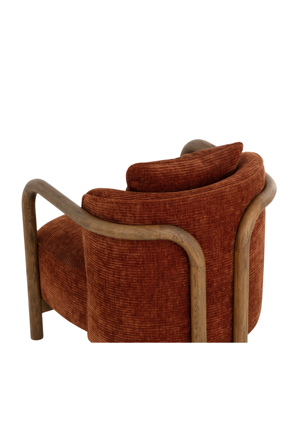 Modern European furniture - Curved Wood Frame Lounge Chair - www.oroa.com | Oroa.com