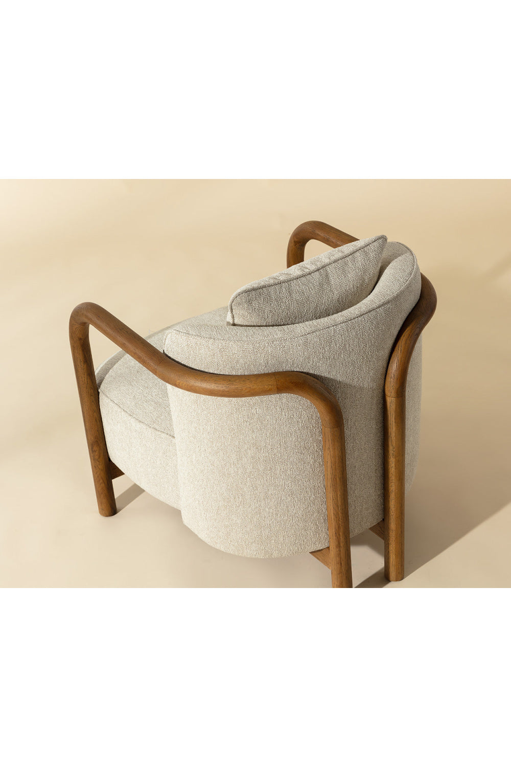 Modern European furniture - Curved Wood Frame Lounge Chair - www.oroa.com | Oroa.com