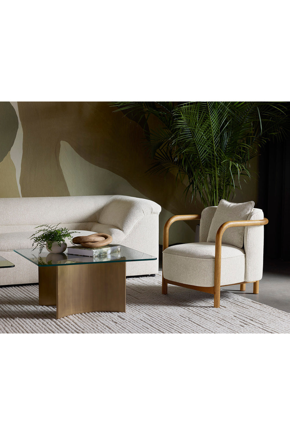 Modern European furniture - Curved Wood Frame Lounge Chair - www.oroa.com | Oroa.com