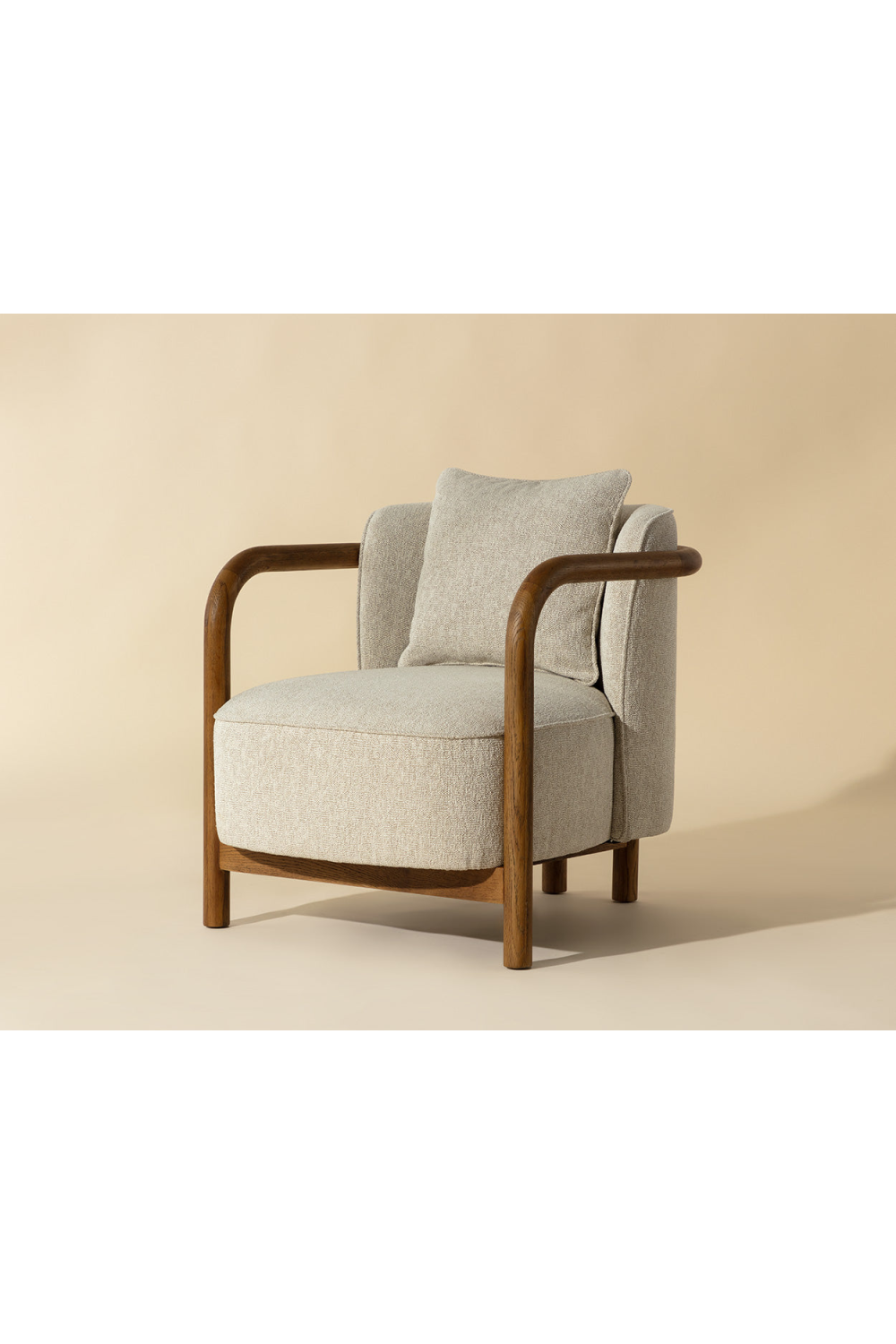 Modern European furniture - Curved Wood Frame Lounge Chair - www.oroa.com | Oroa.com