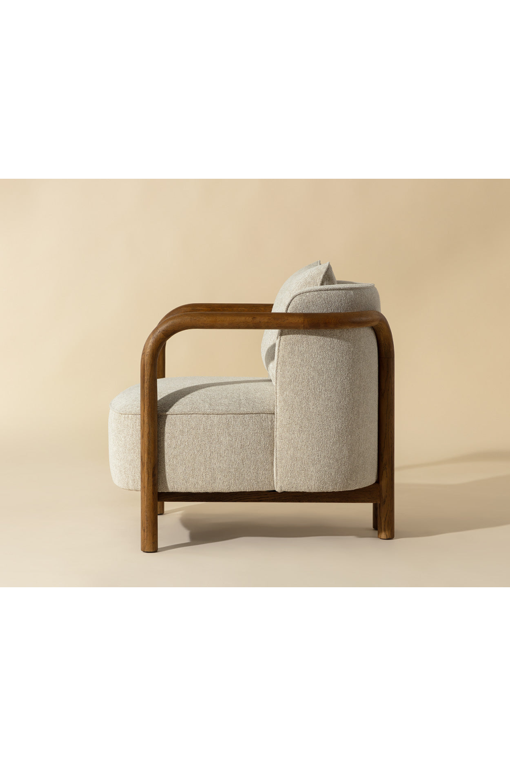 Modern European furniture - Curved Wood Frame Lounge Chair - www.oroa.com | Oroa.com