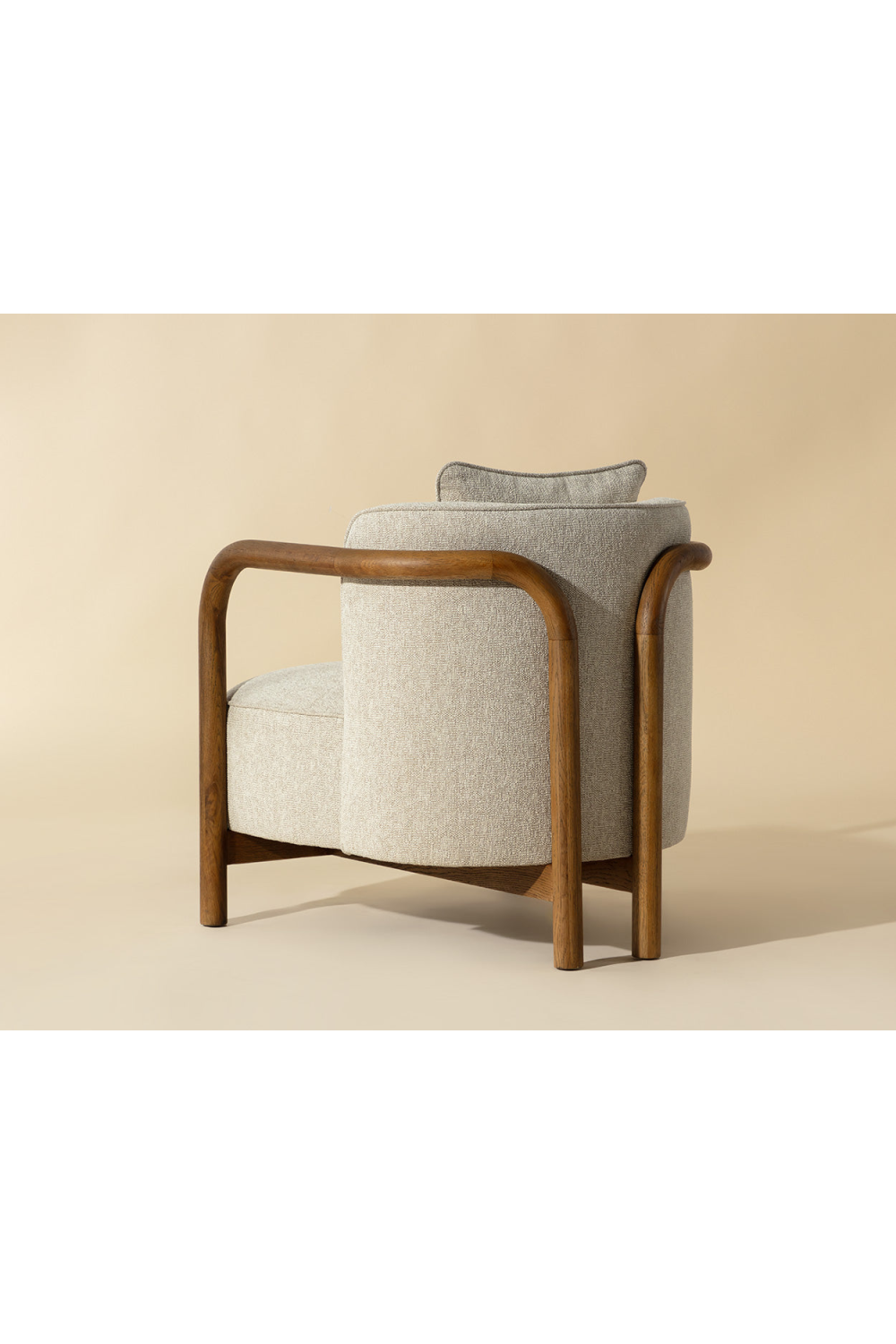 Modern European furniture - Curved Wood Frame Lounge Chair - www.oroa.com | Oroa.com