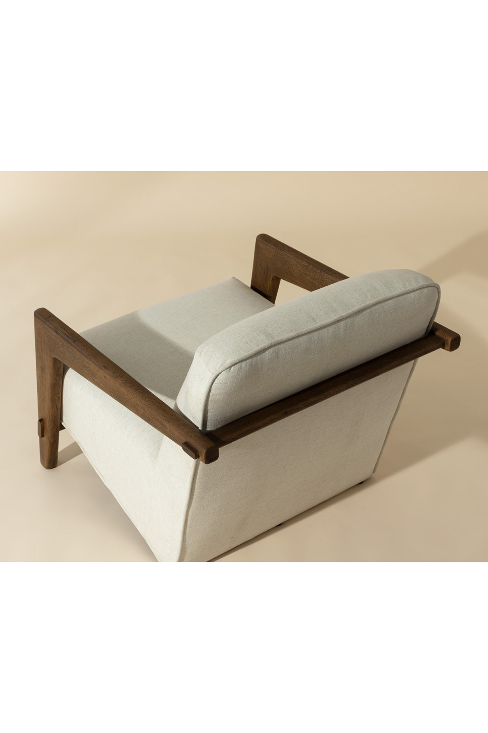 Modern European furniture - Brown Oak Framed Lounge Chair - www.oroa.com | Oroa.com