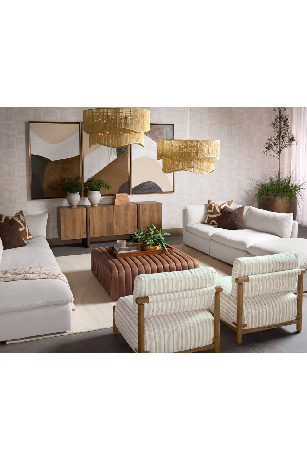 Modern European furniture - Stripe Pattern Lounge Chair - www.oroa.com | Oroa.com