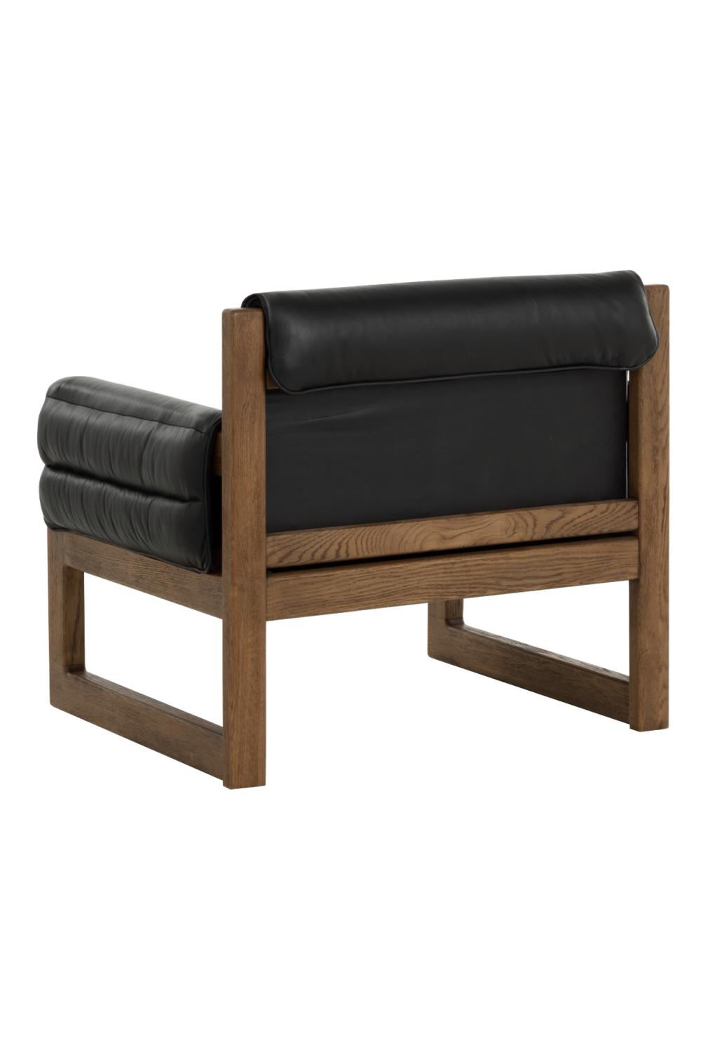 Modern European furniture - Tufted Black Leather Lounge Chair - www.oroa.com