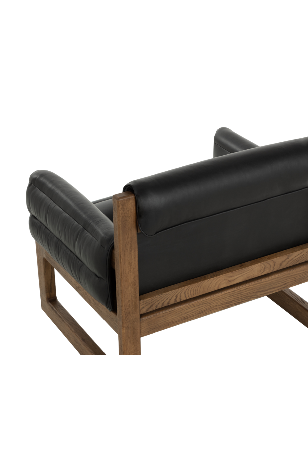 Modern European furniture - Tufted Black Leather Lounge Chair - www.oroa.com