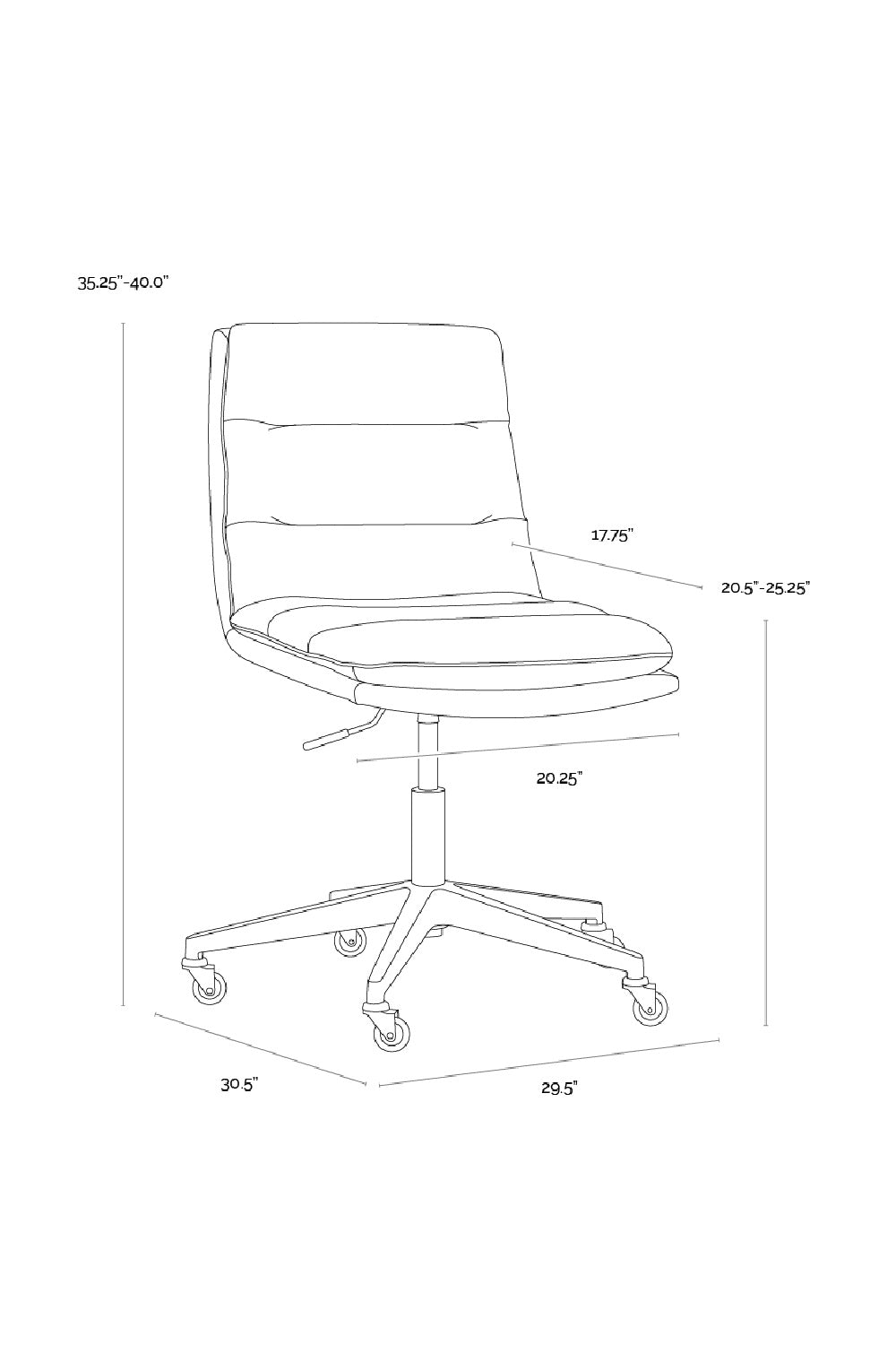 Modern European furniture - Padded Swivel Office Chair - www.oroa.com | Oroa.com