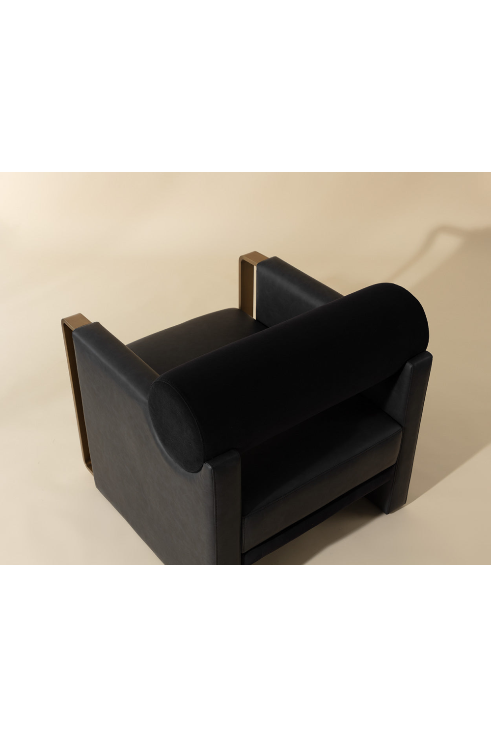 Modern European furniture - Black Bolster-Back Lounge Chair - www.oroa.com