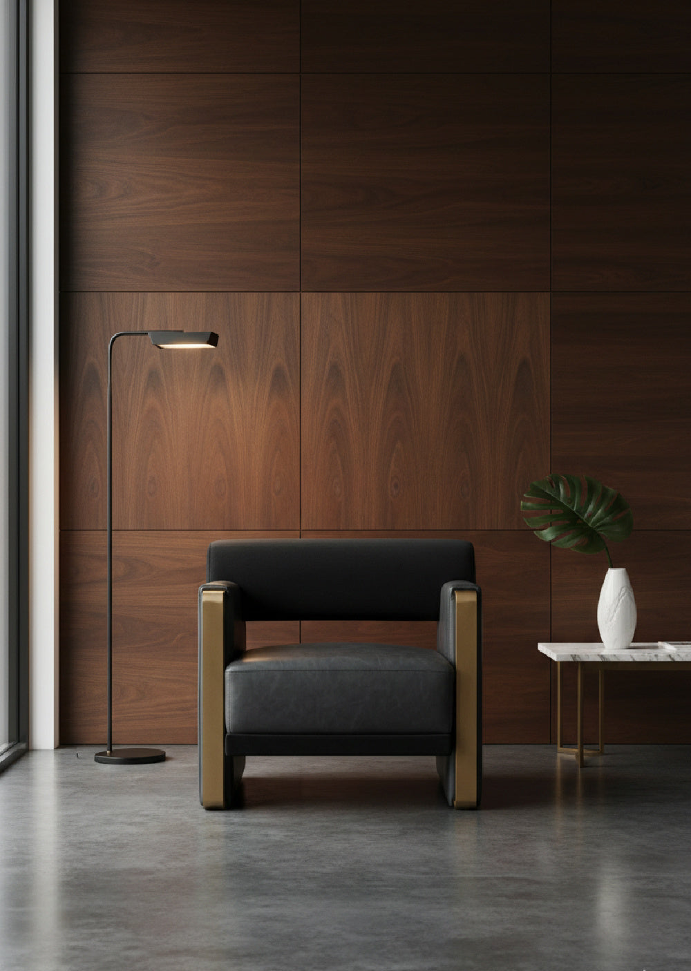 Modern European furniture - Black Bolster-Back Lounge Chair - www.oroa.com