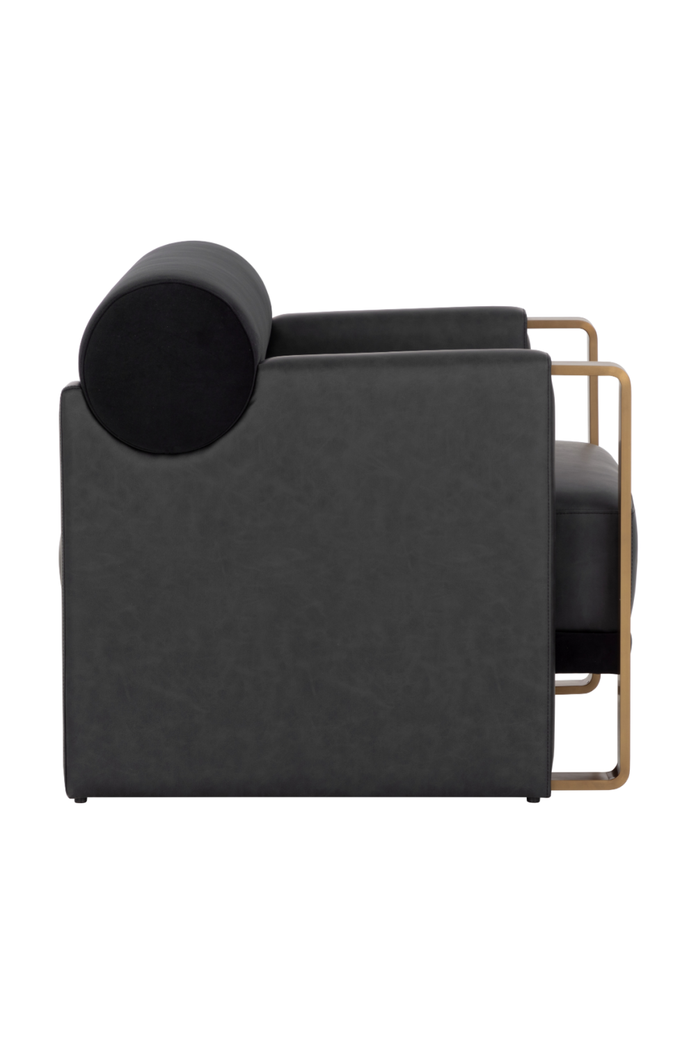 Modern European furniture - Black Bolster-Back Lounge Chair - www.oroa.com