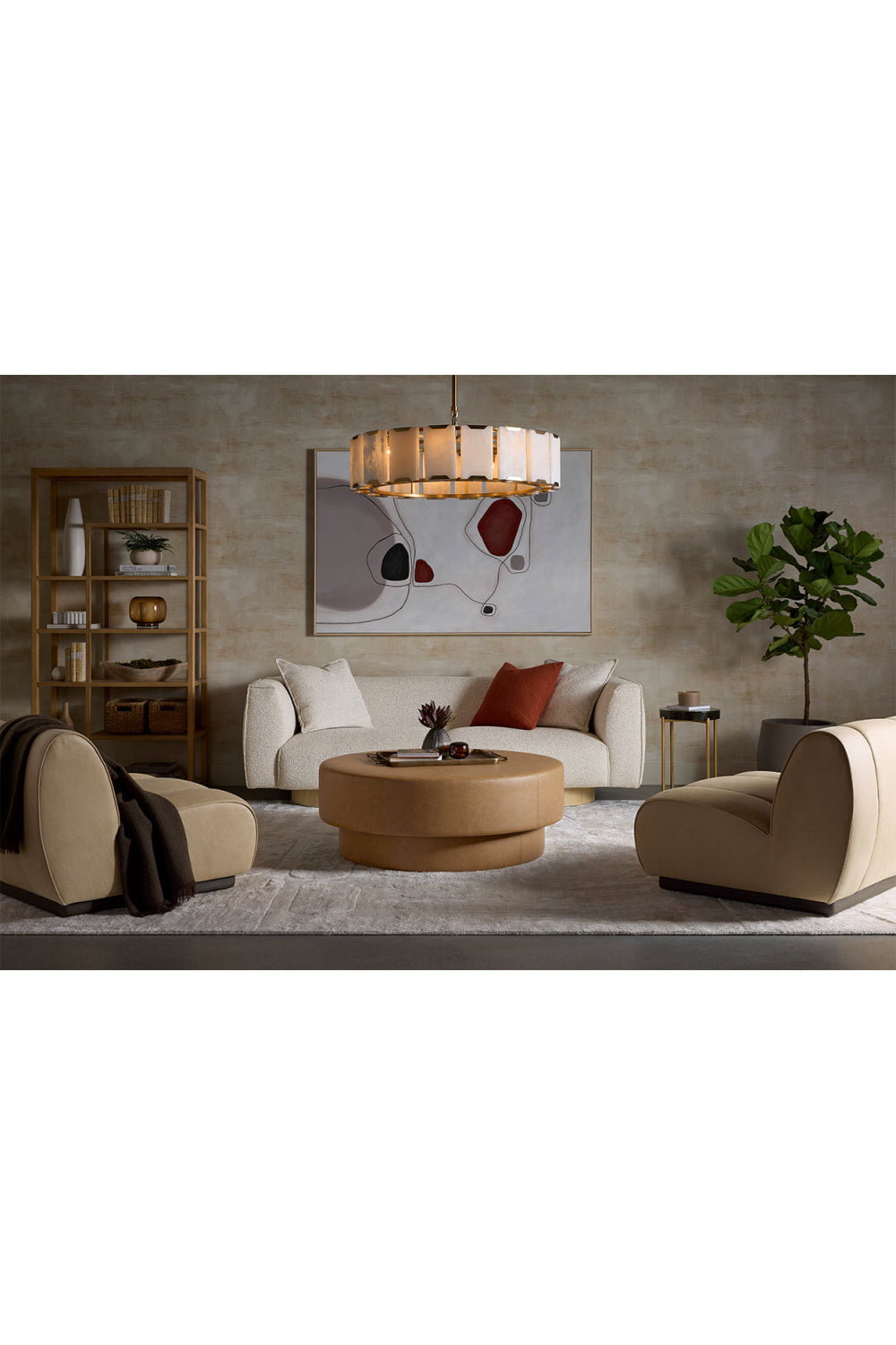Modern European furniture - Round Oak Base Sofa - www.oroa.com | Oroa.com