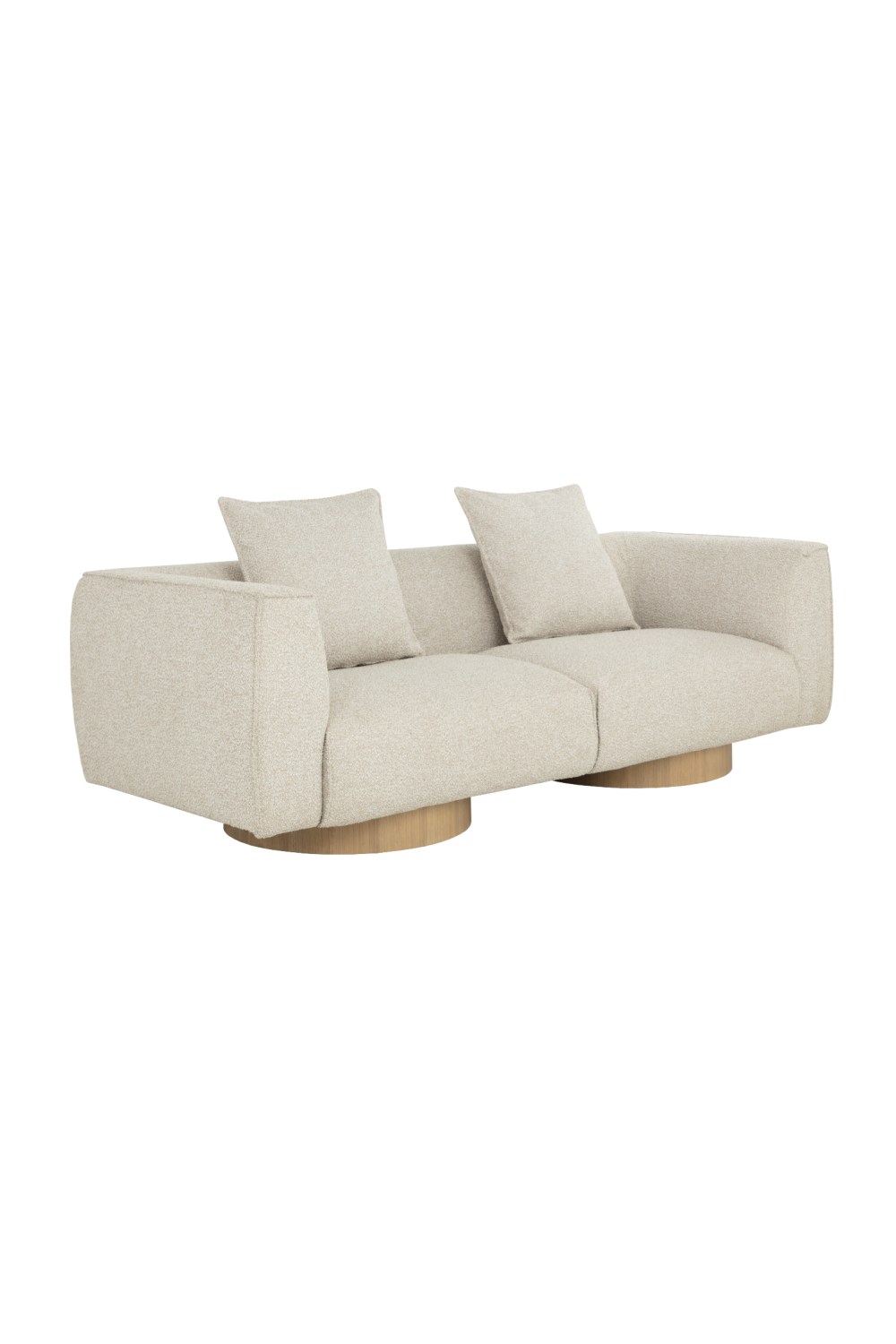 Modern European furniture - Round Oak Base Sofa - www.oroa.com | Oroa.com