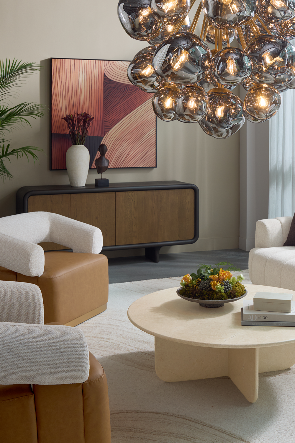 Modern European furniture - Brown Oak 4-Door Sideboard - www.oroa.com | Oroa.com