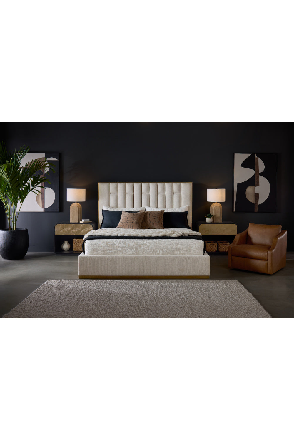 Modern European furniture - Leather Sloped-Arm Swivel Lounge Chair - www.oroa.com | Oroa.com