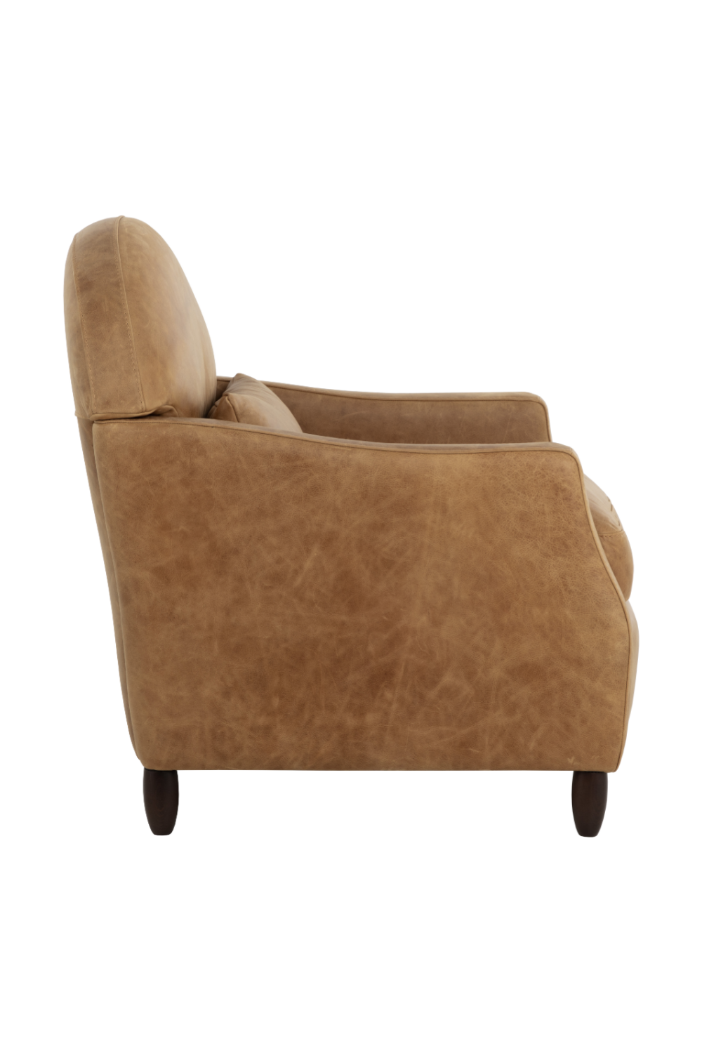 Modern European furniture - Brown Italian Leather Lounge Chair - www.oroa.com
