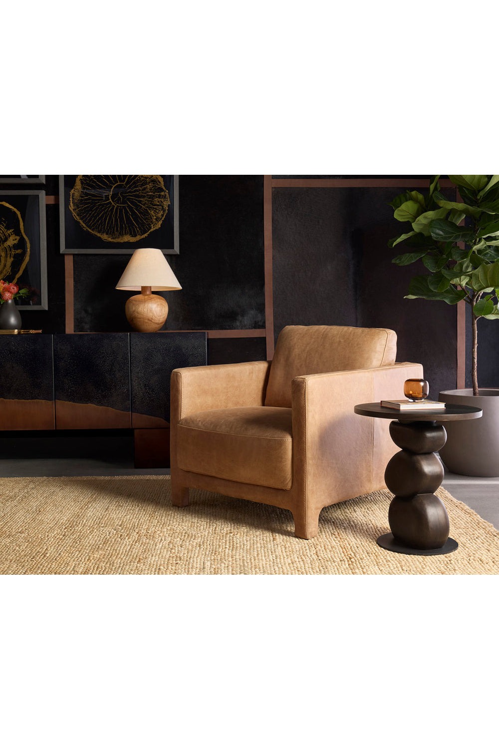 Modern European furniture - Bovine Leather Lounge Chair - www.oroa.com | Oroa.com
