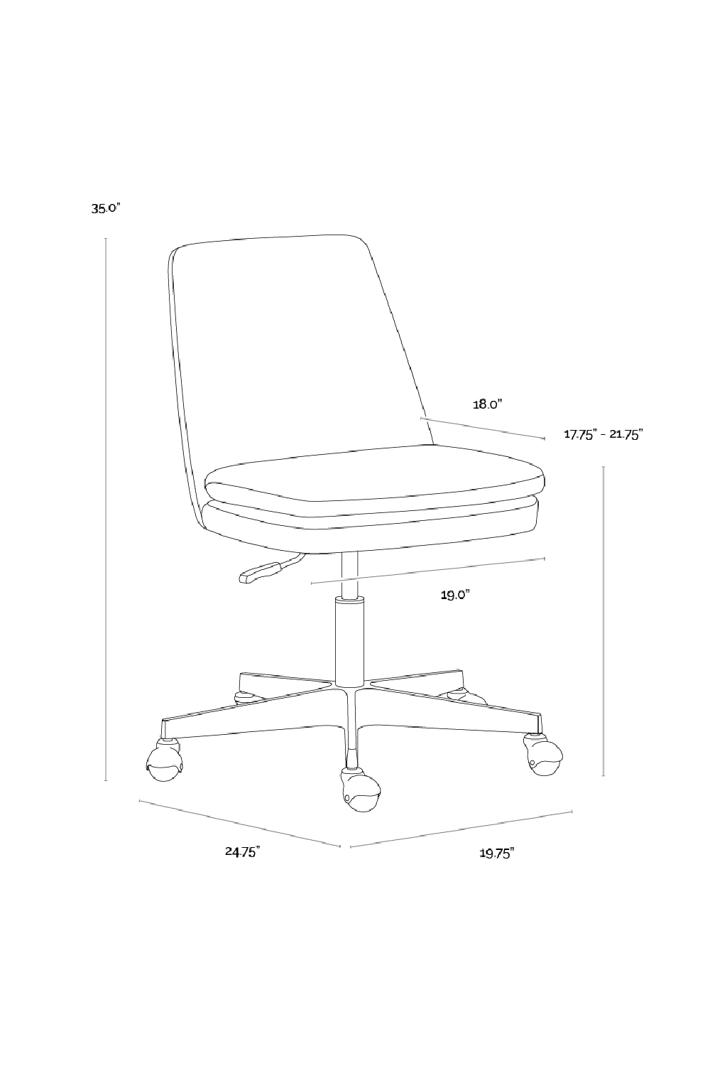 Modern European furniture - Matte Gold Base Office Chair - www.oroa.com | Oroa.com
