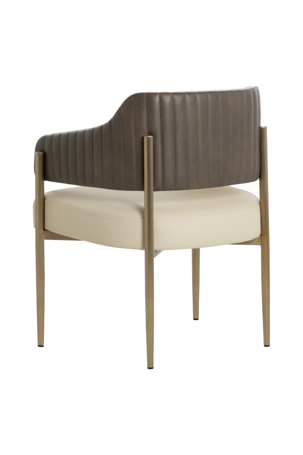 Modern European furniture - Cream Leather Dining Armchair - www.oroa.com