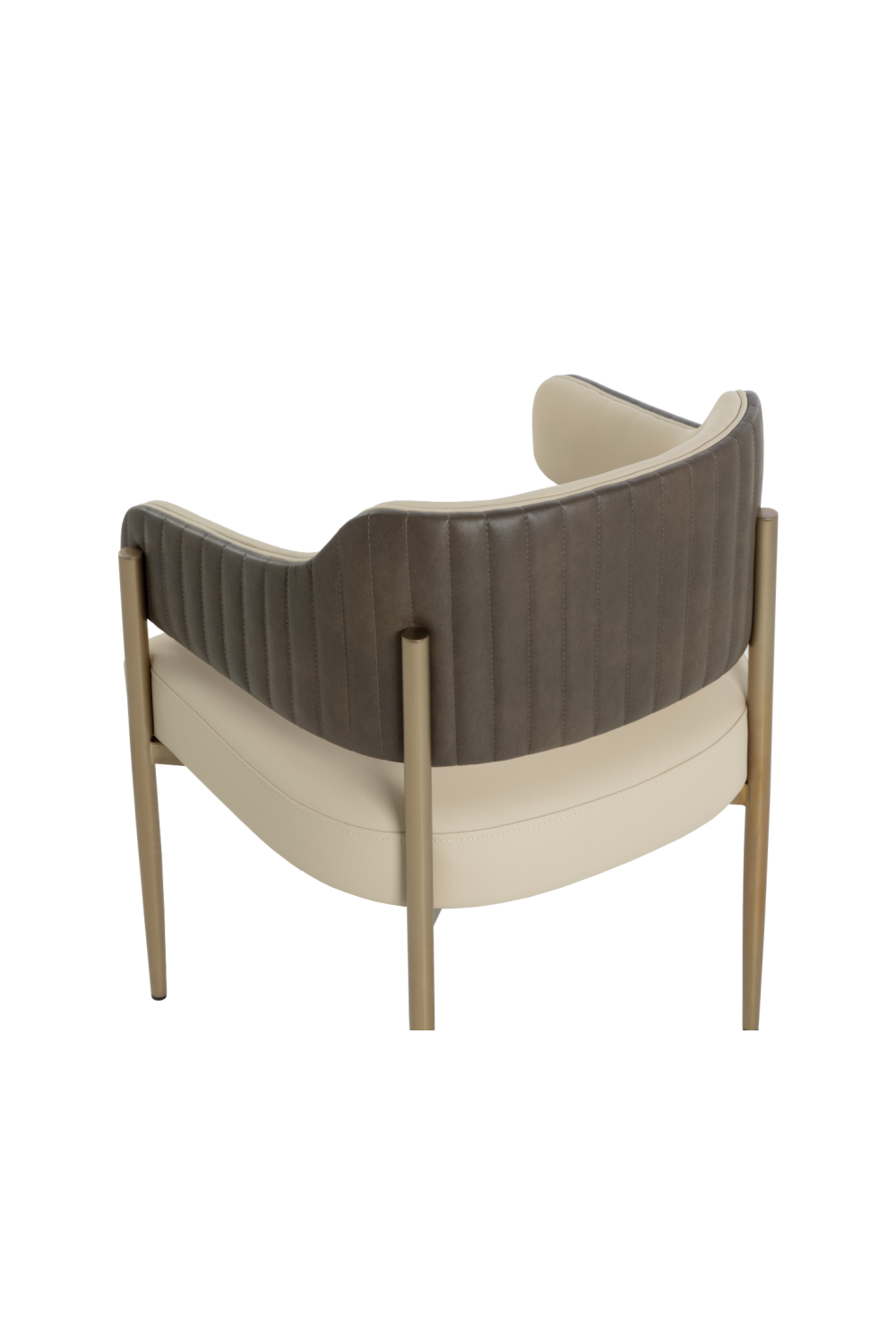 Modern European furniture - Cream Leather Dining Armchair - www.oroa.com