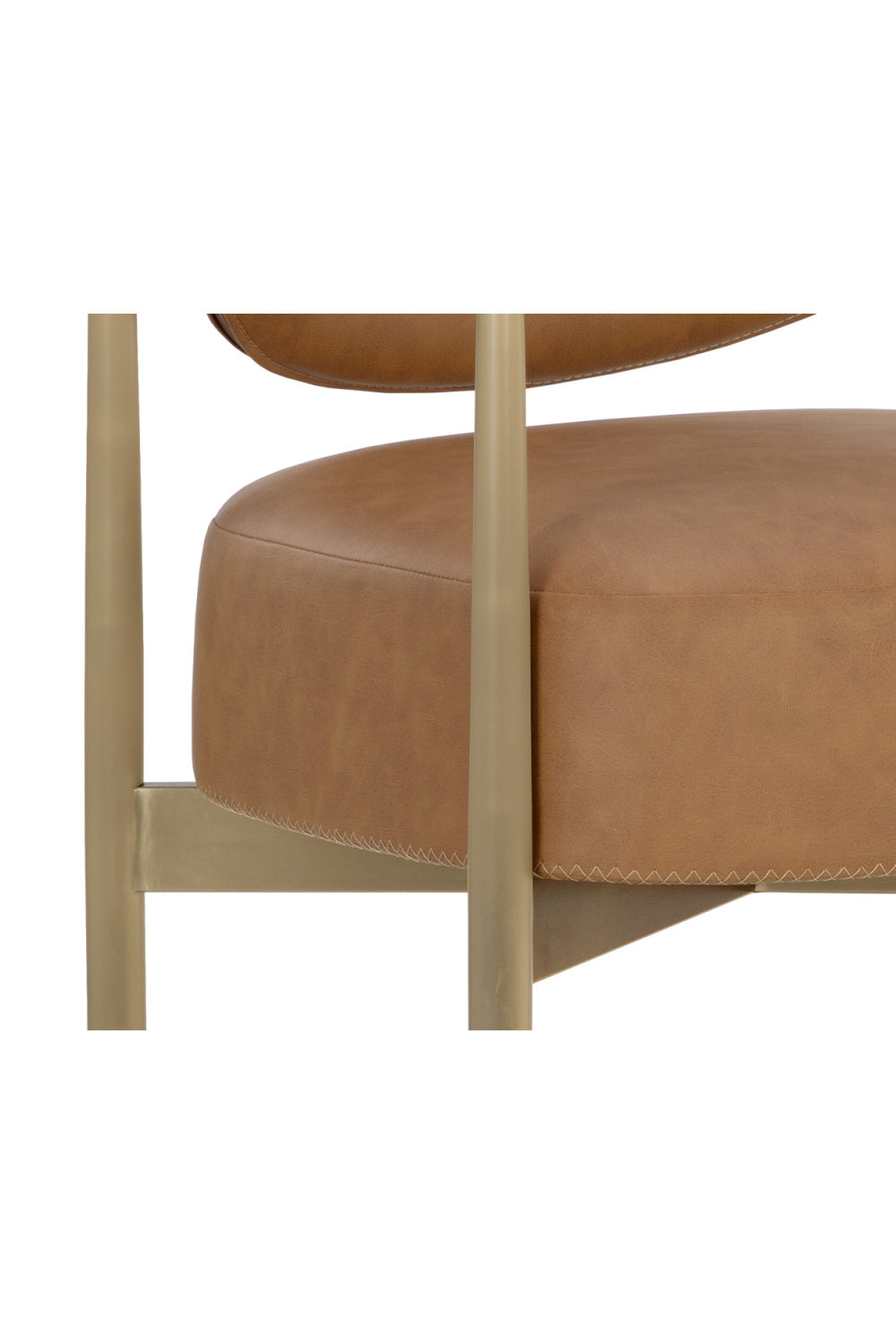 Modern European furniture - Gold Framed Leather-Look Bar Stool - www.oroa.com | Oroa.com