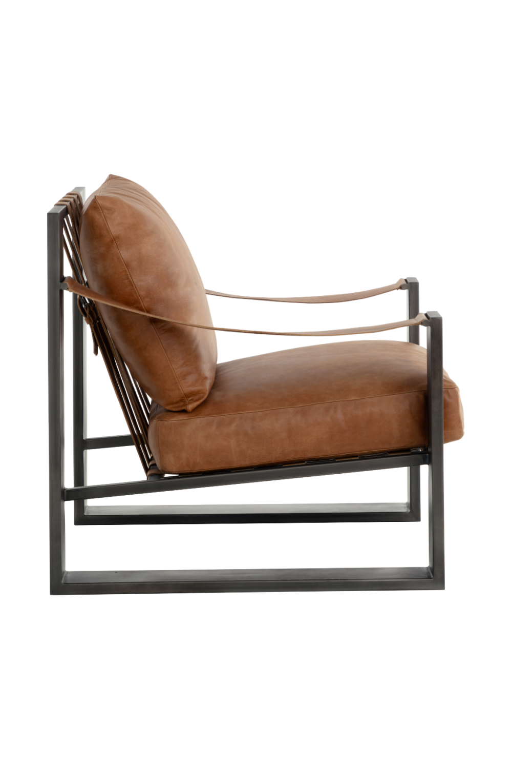 Modern European furniture - Leather Strapped Lounge Chair - www.oroa.com | Oroa.com