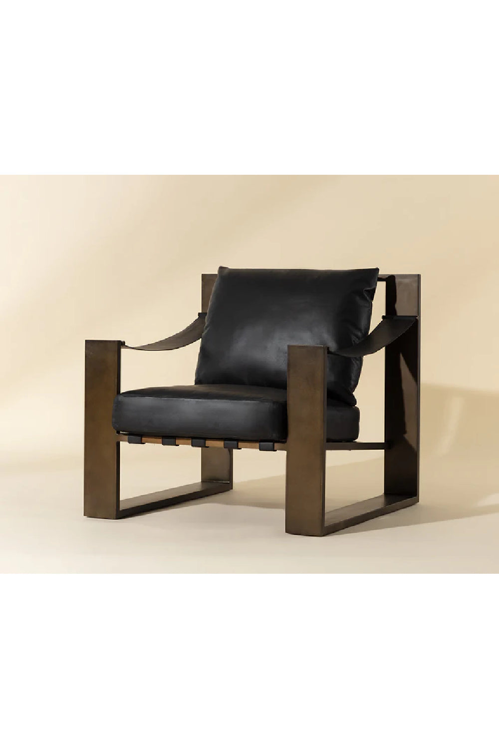 Modern European furniture - Leather Strapped Lounge Chair - www.oroa.com | Oroa.com