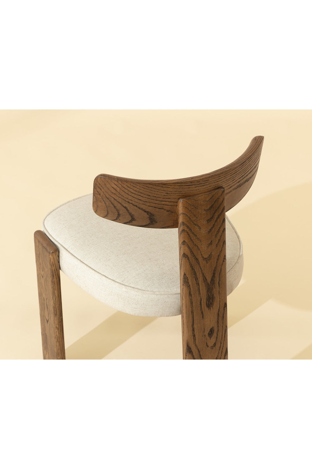 Modern European furniture - Oak Framed 3-Legged Dining Chairs (2) - www.oroa.com | Oroa.com
