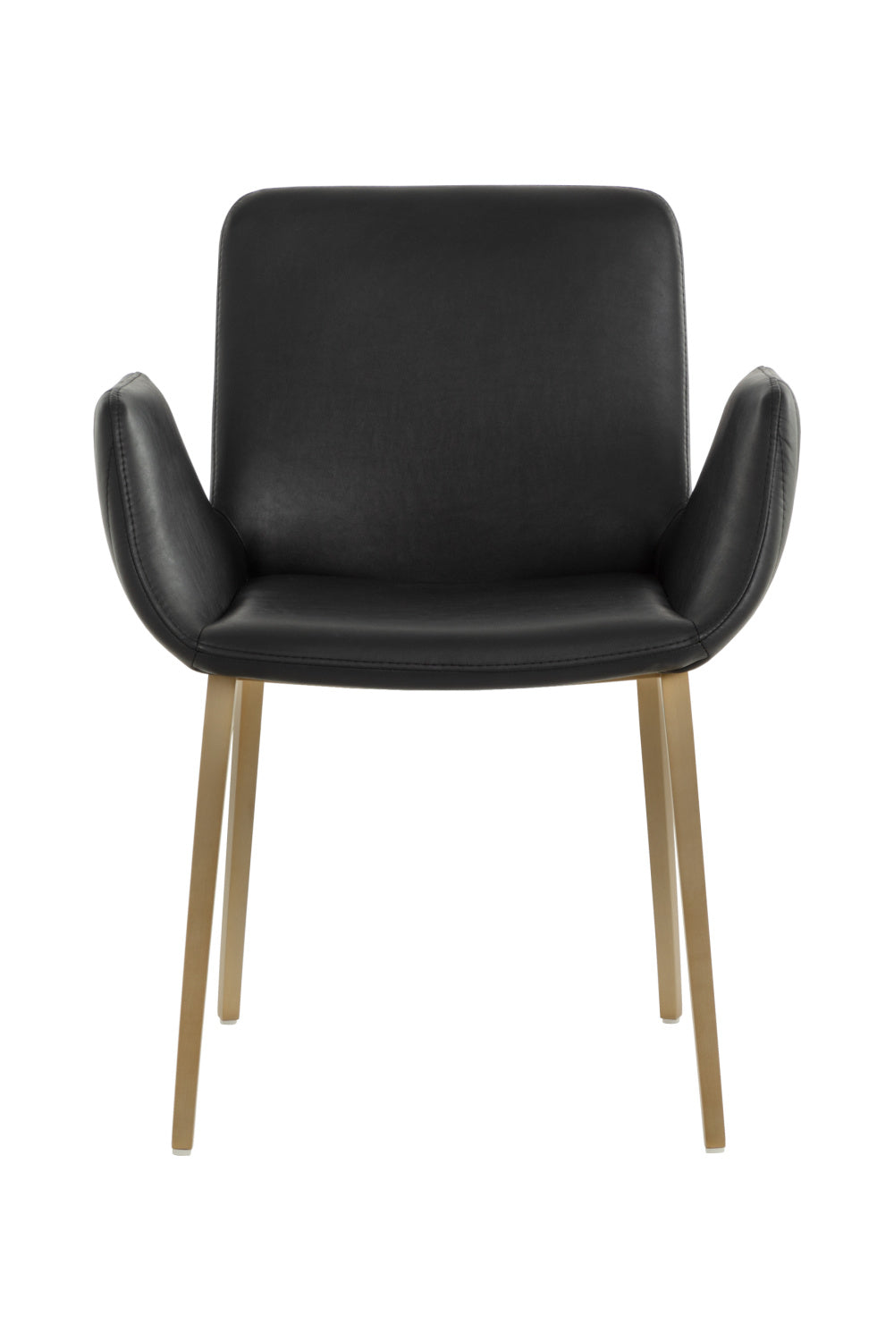 Modern European furniture - Leather Look Scooped Dining Armchair - www.oroa.com | Oroa.com