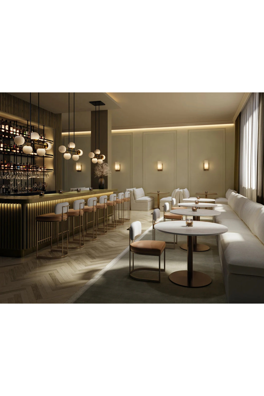 Modern European furniture - White Marble Round Bistro Table - www.oroa.com | Oroa.com