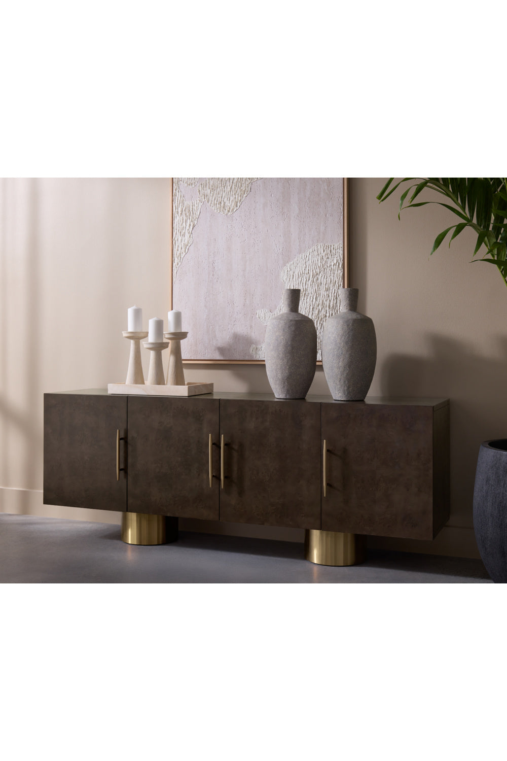 Modern European furniture - Maple Burl 4-Door Sideboard - www.oroa.com | Oroa.com