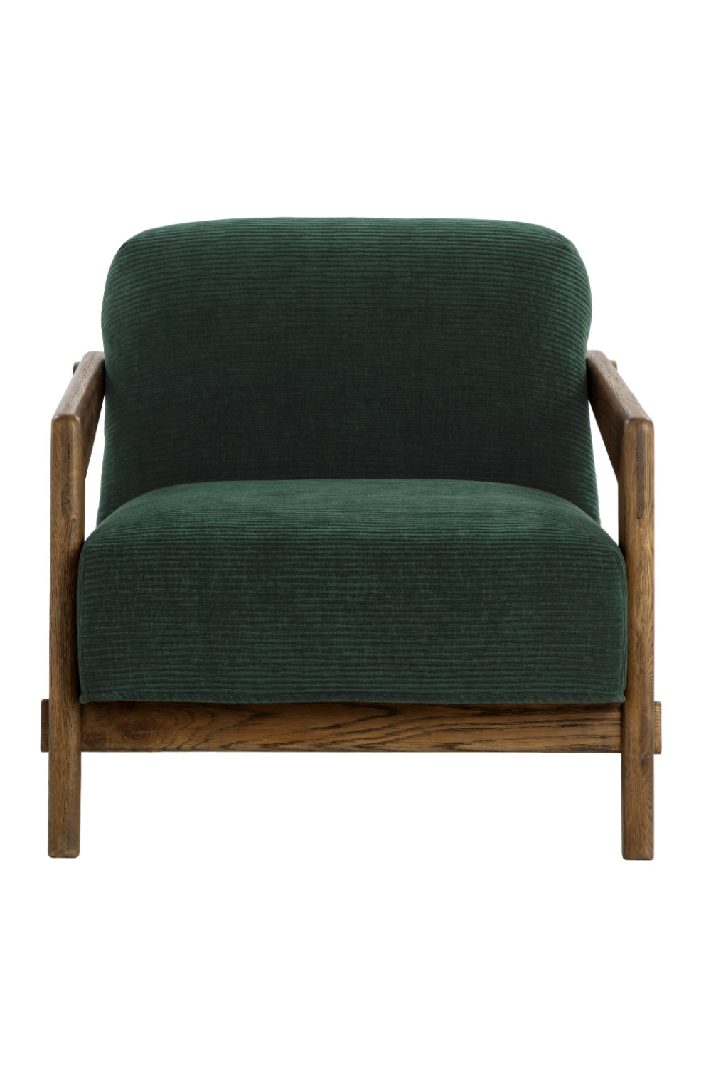 Modern European furniture - Brown Oak Framed Lounge Chair - www.oroa.com | Oroa.com