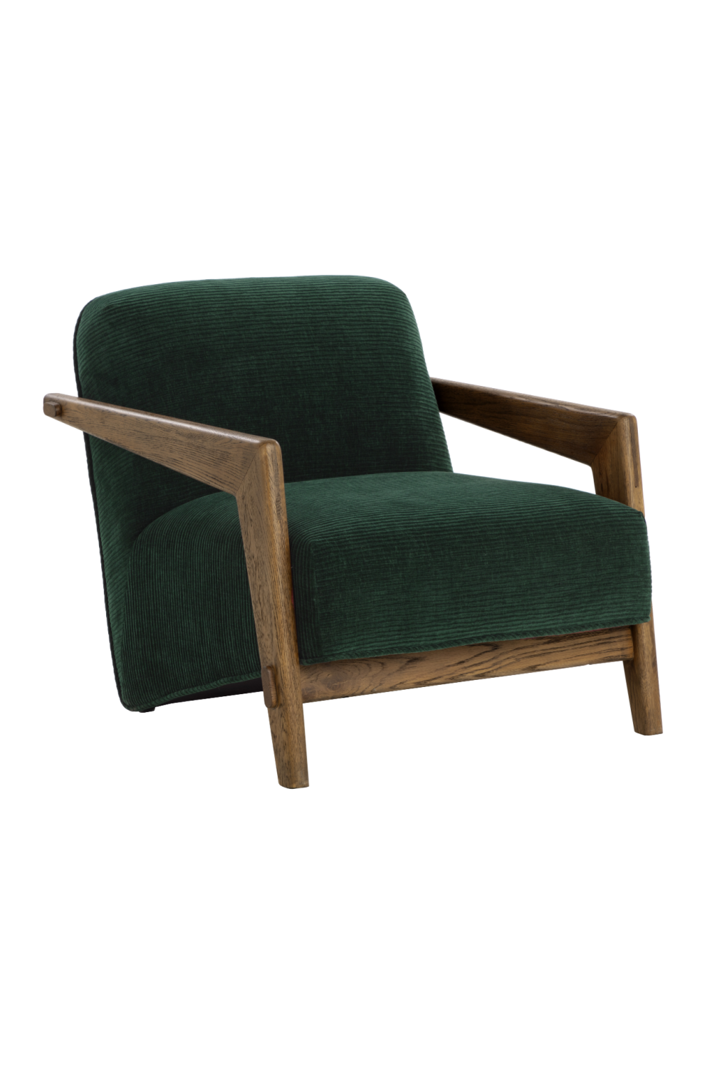 Modern European furniture - Brown Oak Framed Lounge Chair - www.oroa.com | Oroa.com