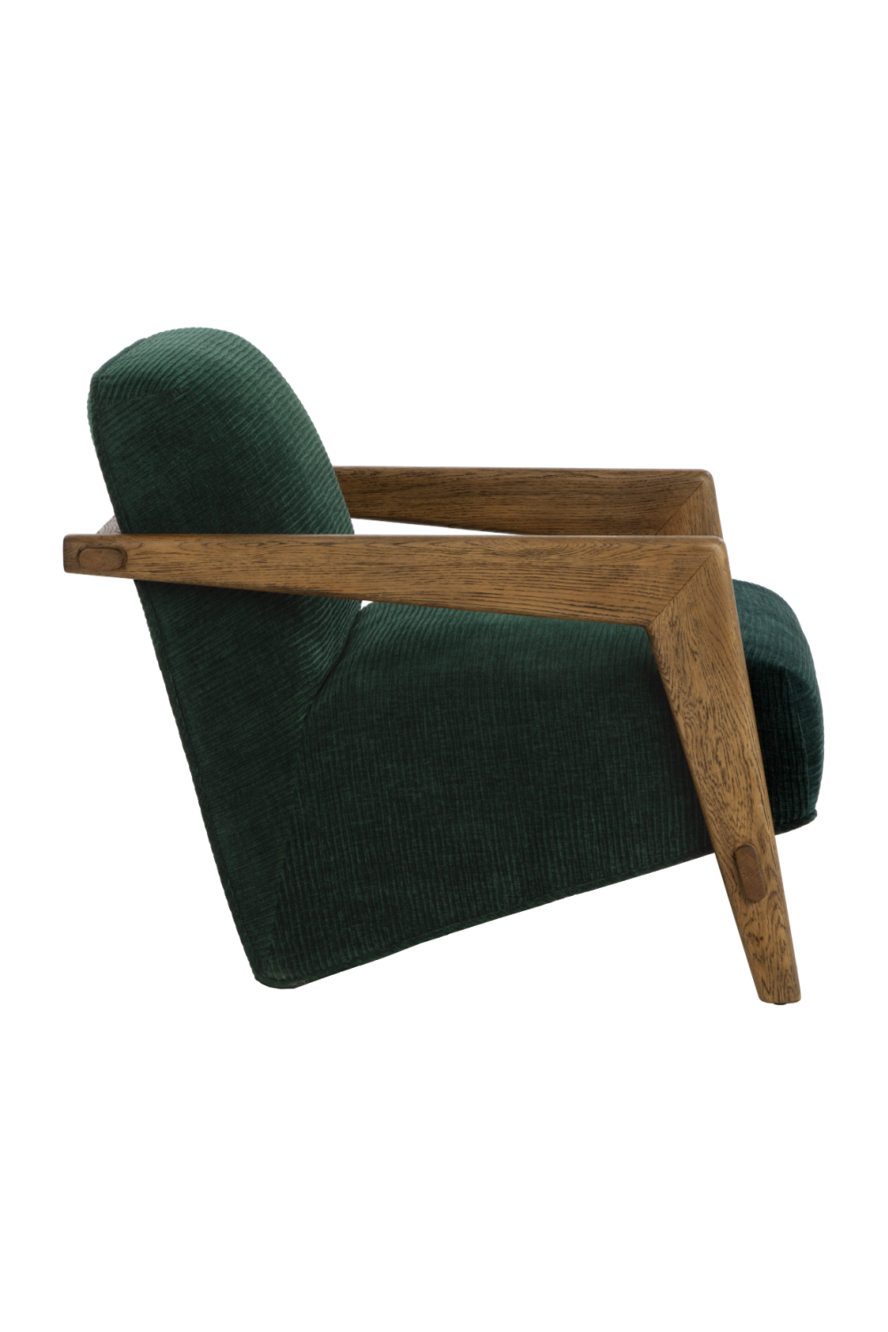 Modern European furniture - Brown Oak Framed Lounge Chair - www.oroa.com | Oroa.com