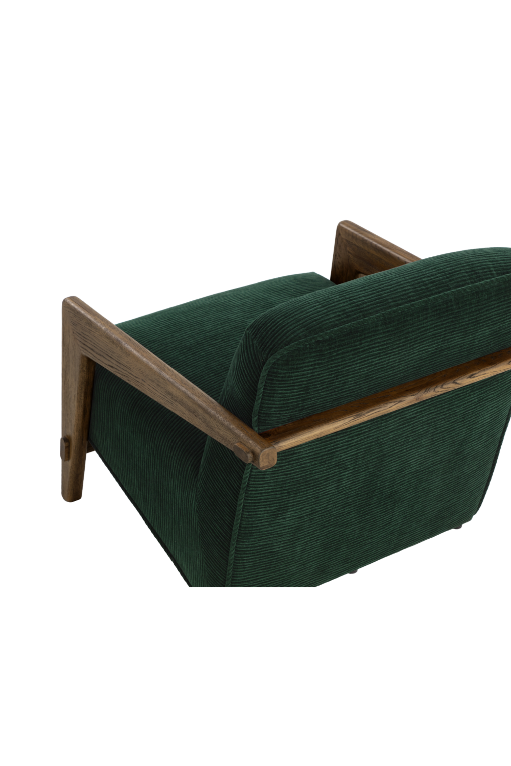 Modern European furniture - Brown Oak Framed Lounge Chair - www.oroa.com | Oroa.com
