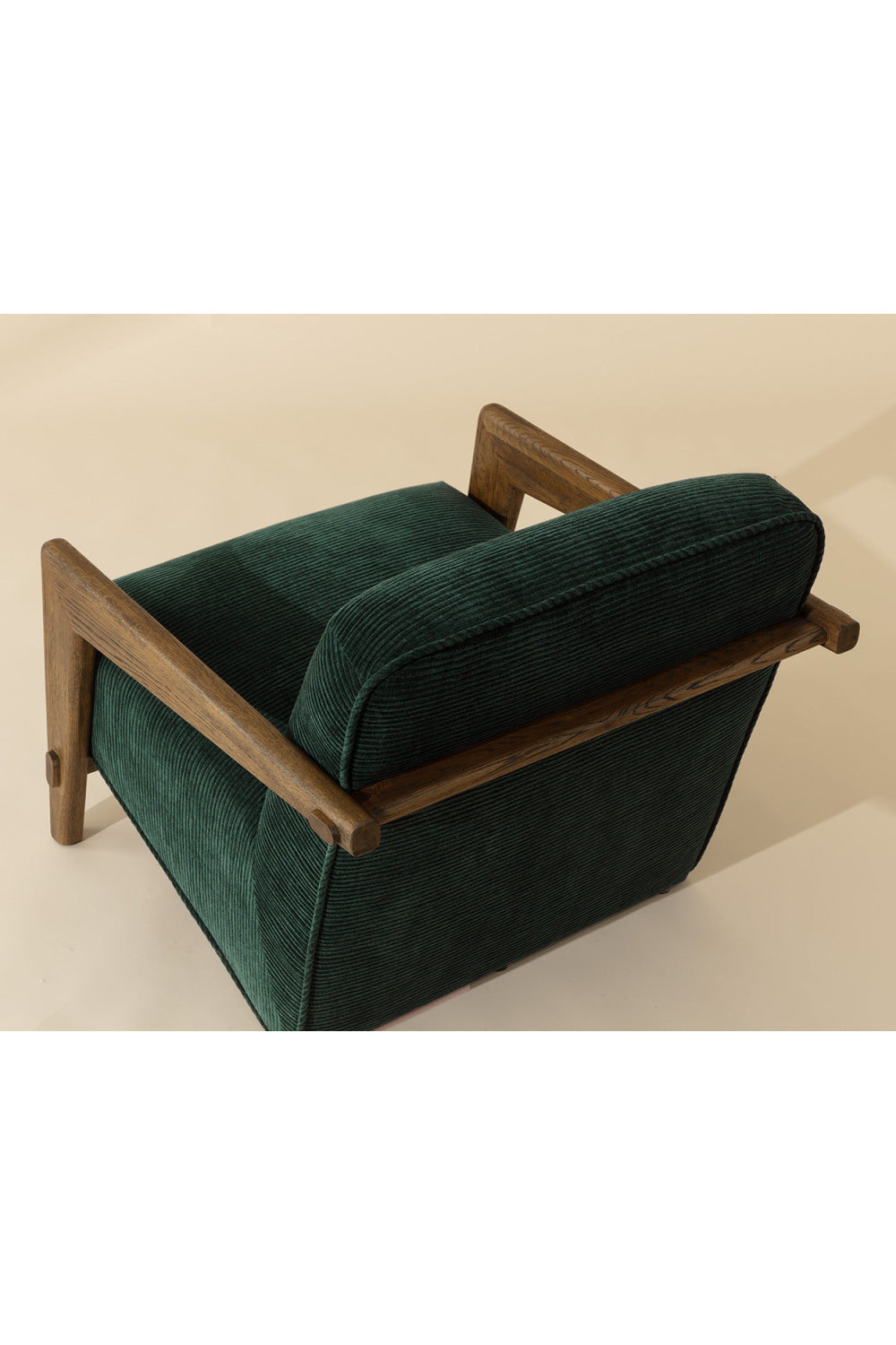 Modern European furniture - Brown Oak Framed Lounge Chair - www.oroa.com | Oroa.com