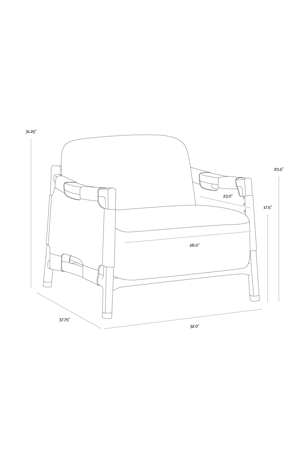 Modern European furniture - Solid Oak Framed Lounge Chair - www.oroa.com | Oroa.com