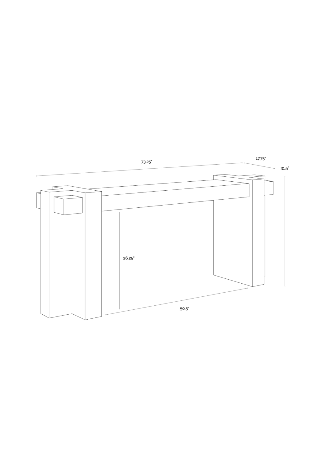 Modern European furniture - Interlocked Wooden Legs Console Table - www.oroa.com | Oroa.com