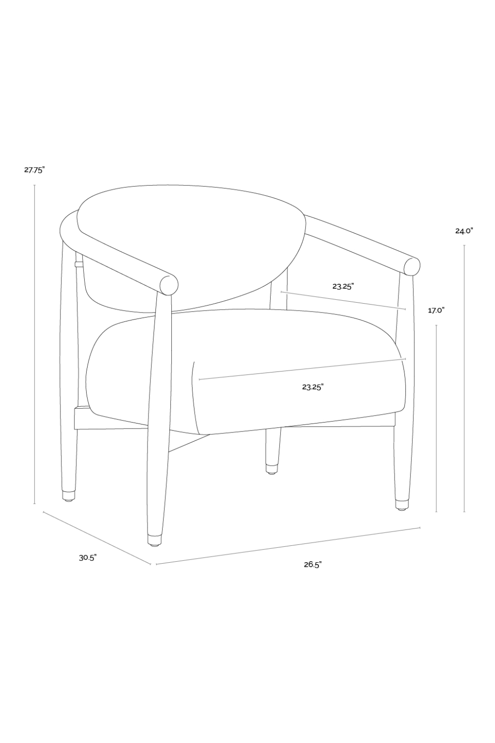 Modern European furniture - Oak Framed Lounge Chair - www.oroa.com | Oroa.com