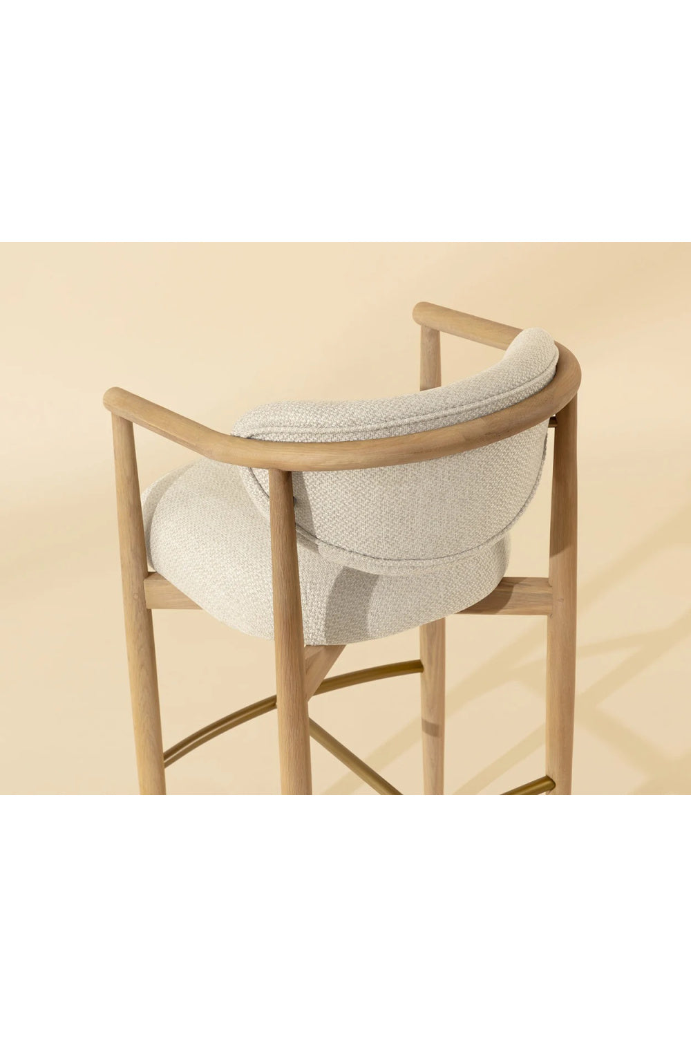 Modern European furniture - Solid Oak Framed Bar Stool - www.oroa.com | Oroa.com