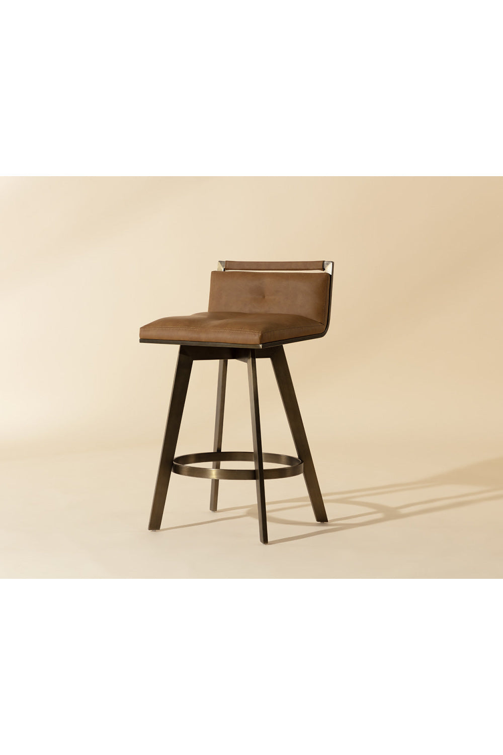 Modern European furniture - Swivel Counter Stool with Metal Frame - www.oroa.com
