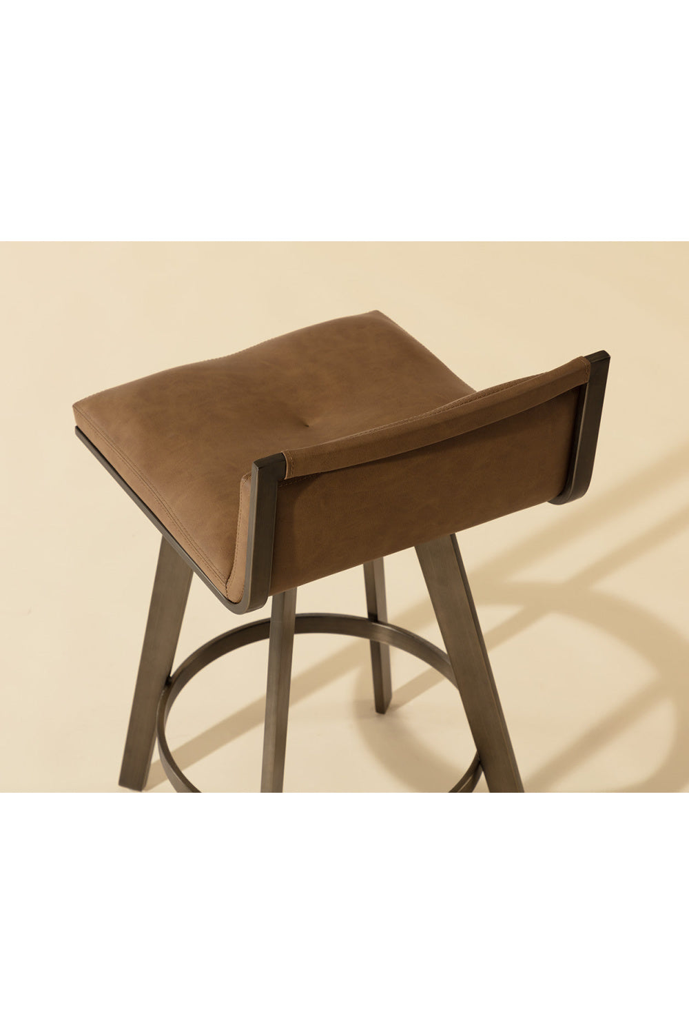 Modern European furniture - Swivel Counter Stool with Metal Frame - www.oroa.com