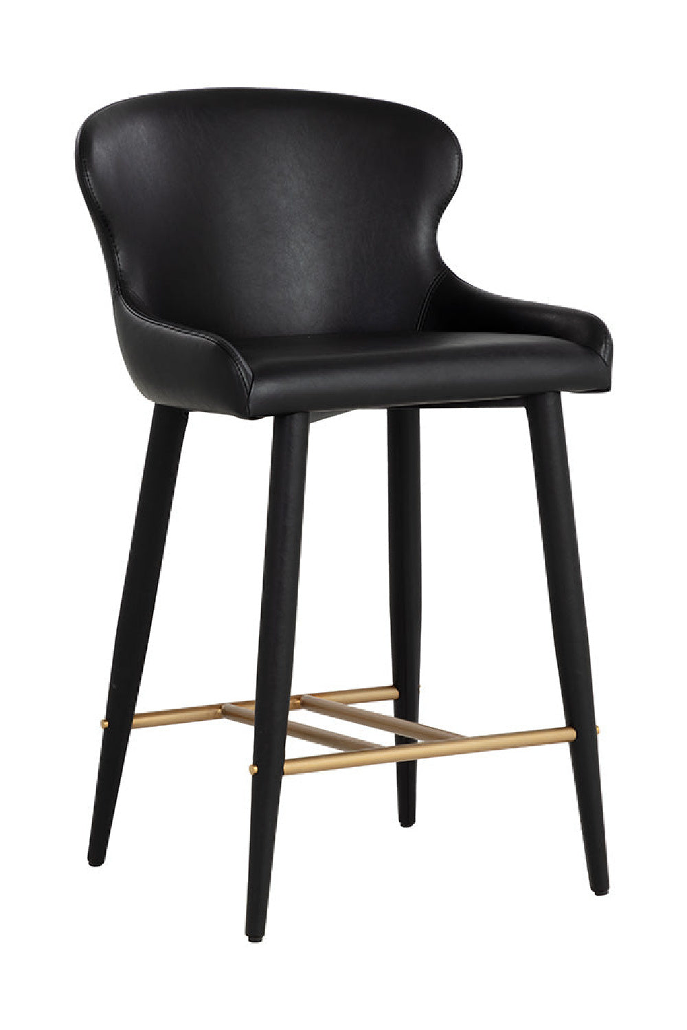 Modern European furniture - Leather Look Shell Counter Stool - www.oroa.com | Oroa.com
