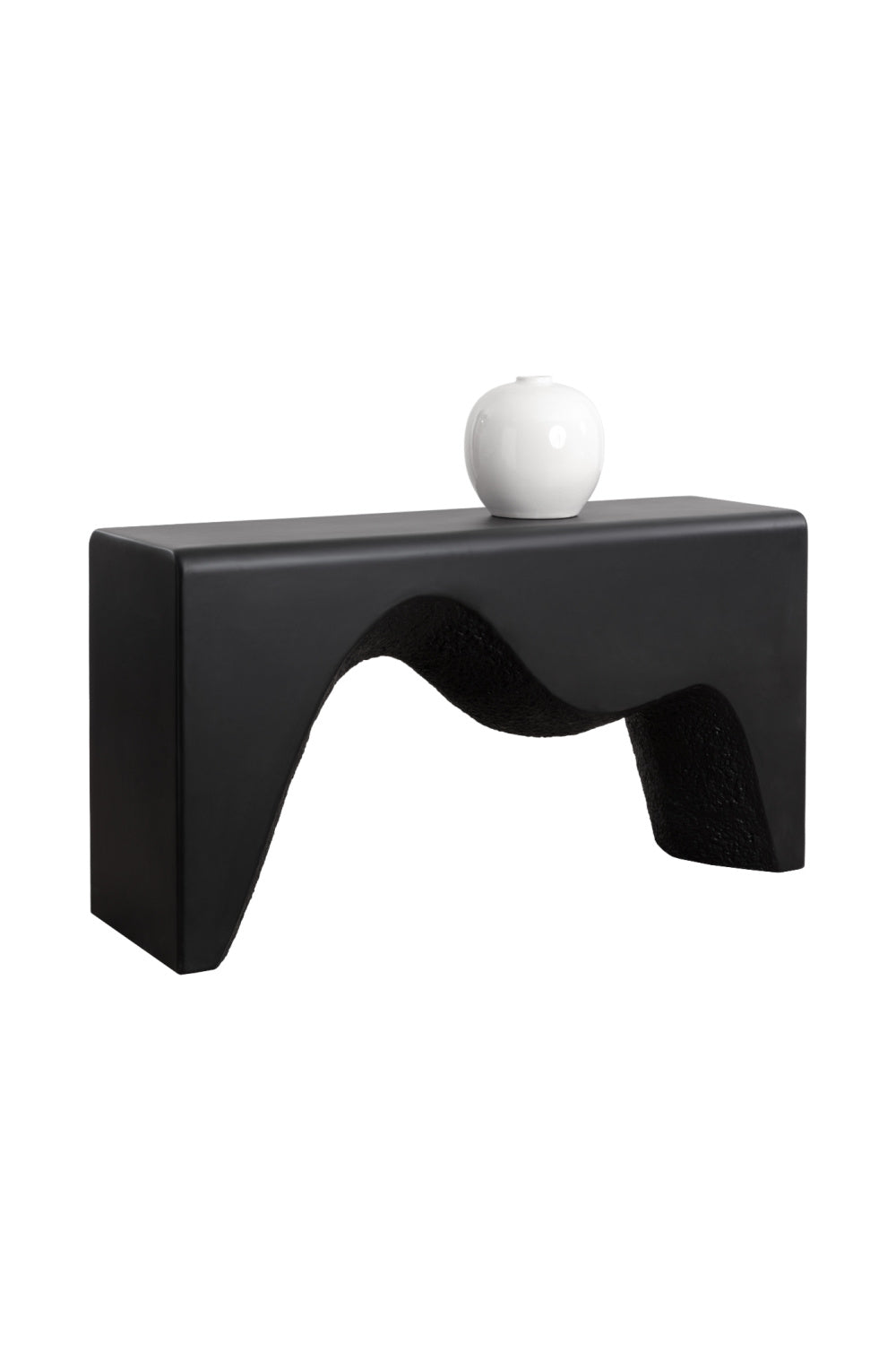 Modern European furniture - Black Sculpted Indoor/Outdoor Console Table - www.oroa.com | Oroa.com