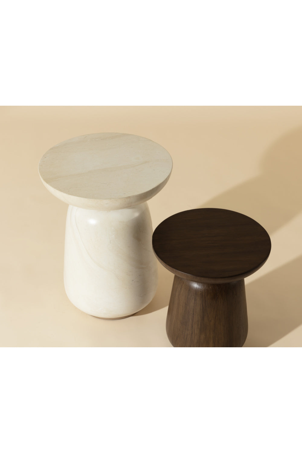 Modern European furniture - Travertine Look Indoor/Outdoor End Table - www.oroa.com | Oroa.com