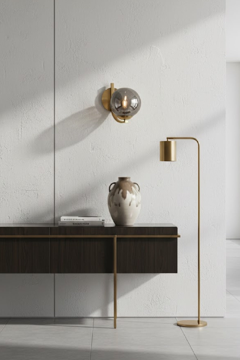 Modern European furniture - Gray Blown Glass Wall Lamp - www.oroa.com | Oroa.com