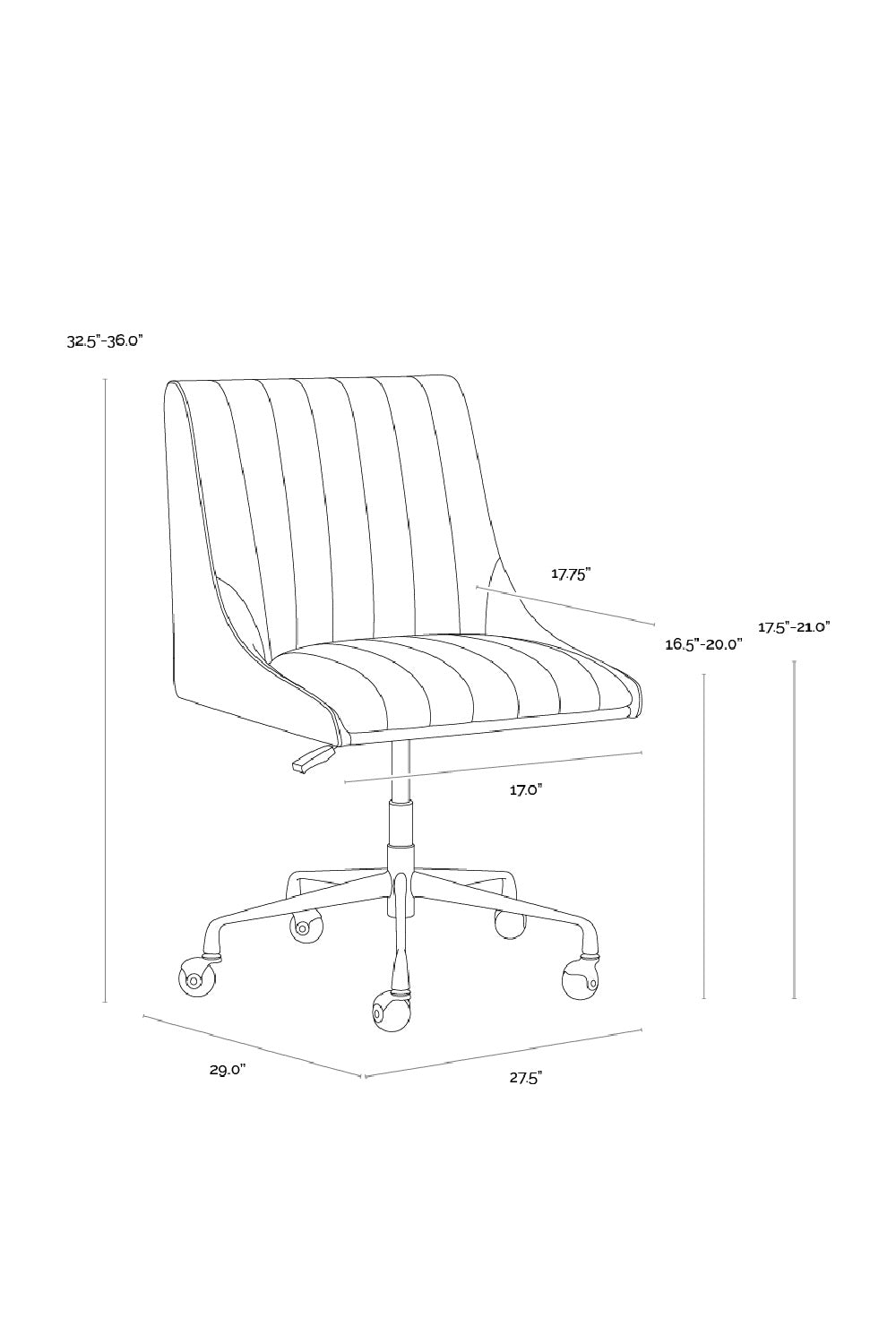 Modern European furniture - Vertical Stitched Office Chair - www.oroa.com | Oroa.com