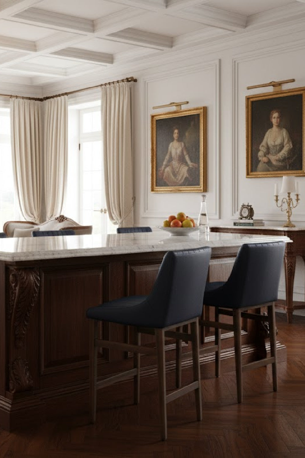 Modern European furniture - Channel-Tufted Counter Stool - www.oroa.com | Oroa.com