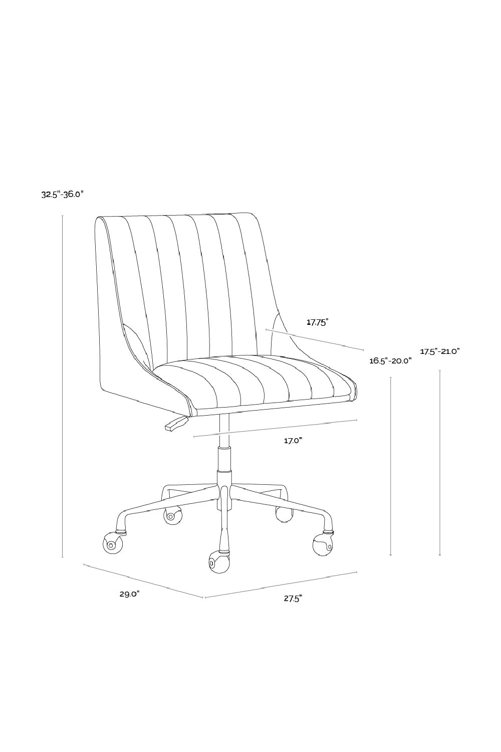 Modern European furniture - Vertical Stitched Office Chair - www.oroa.com | Oroa.com